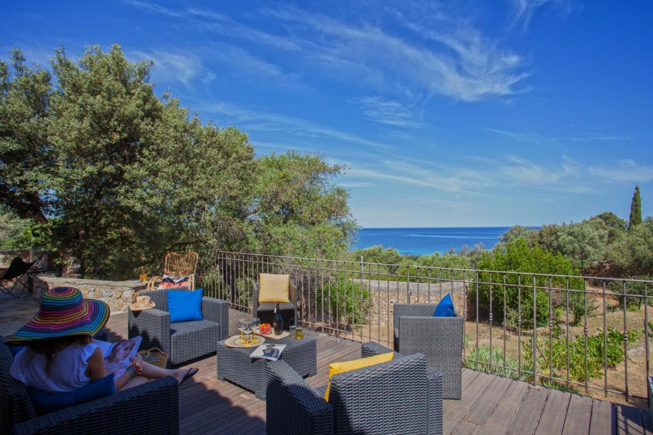 Villa Bodri, Maison En Pierre Avec Vue Mer Et Piscine Chauffee LʼÎle-Rousse 外观 照片