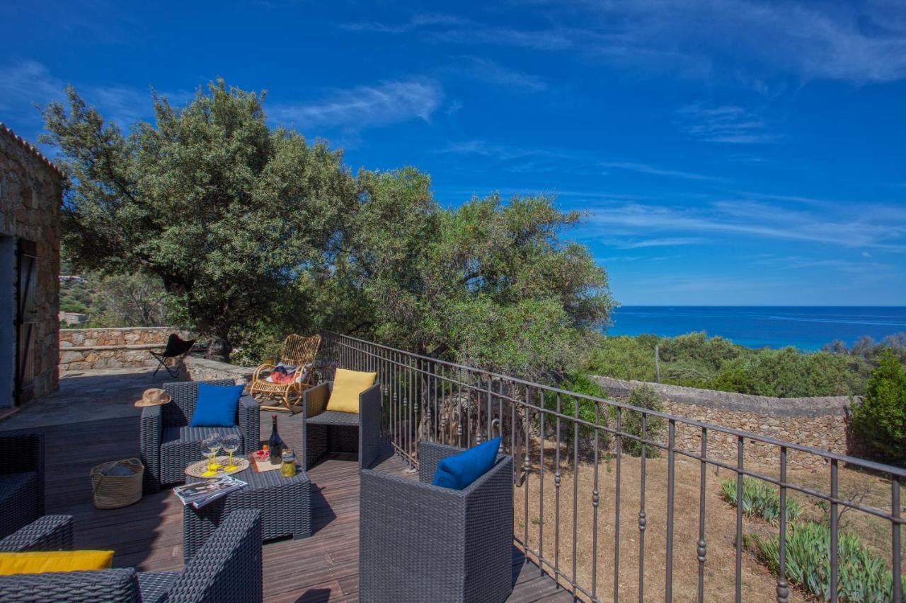 Villa Bodri, Maison En Pierre Avec Vue Mer Et Piscine Chauffee LʼÎle-Rousse 外观 照片